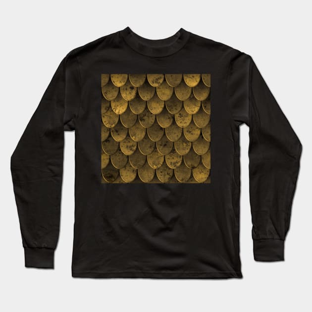 Scaled Gold Long Sleeve T-Shirt by implexity